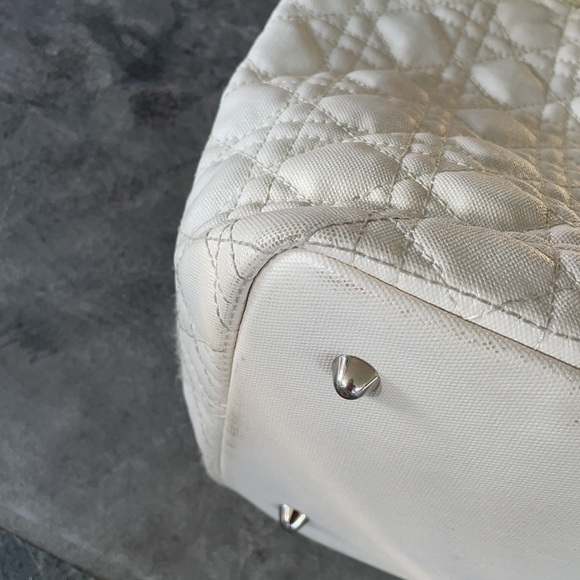 Dior Coated Canvas Cannage Tote Bag White - Picture 17 of 17